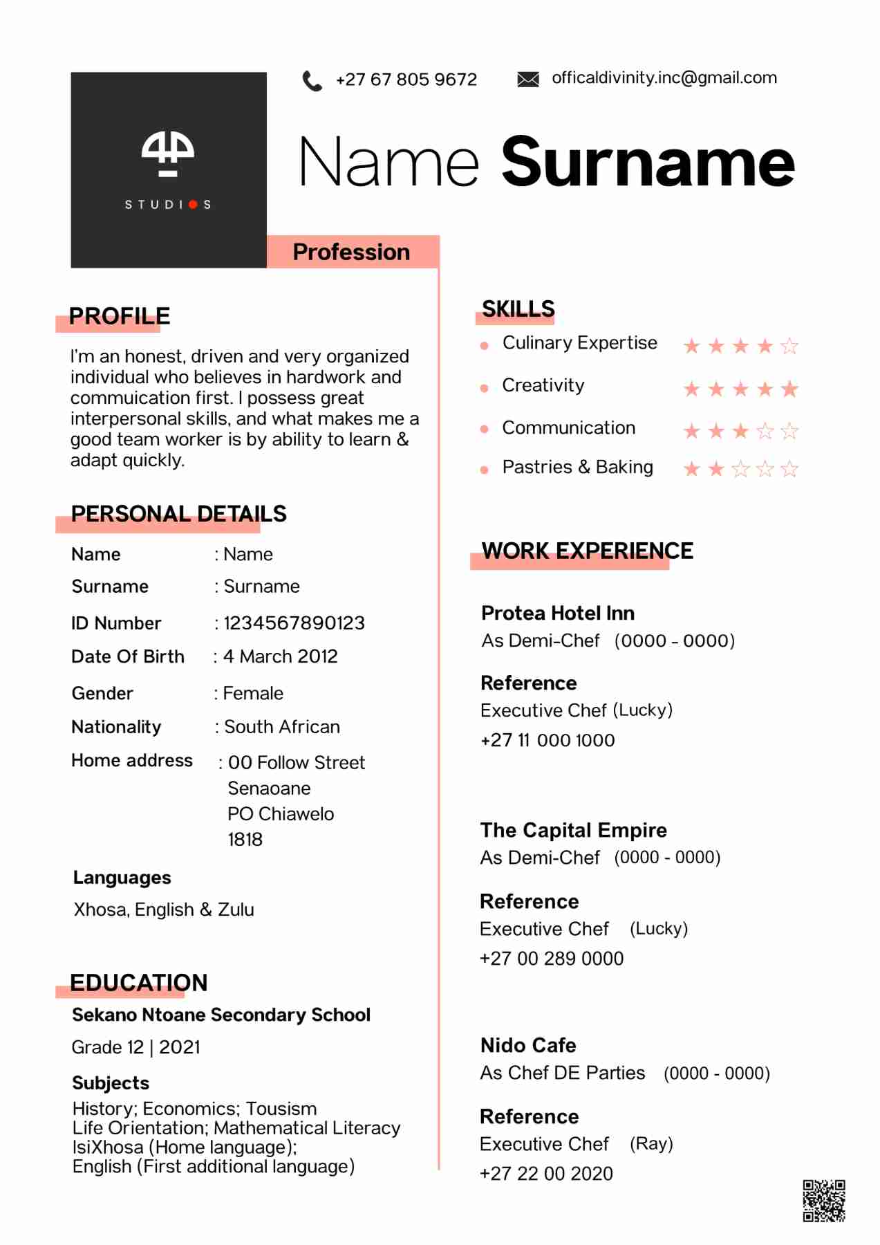 Professional CV Template